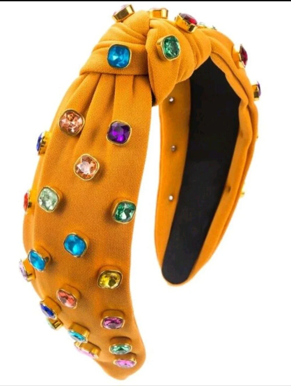 Embellished Mustard Yellow Knot Headband